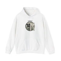 Ehwaz Divine Twins Horse Rider Hoodie - Medium-Heavy Cotton Blend Hoodie - Unisex White