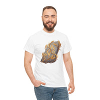 Jera Rune Harvest Stone T-Shirt - Heavy Cotton Classic Fit Tee - Unisex White
