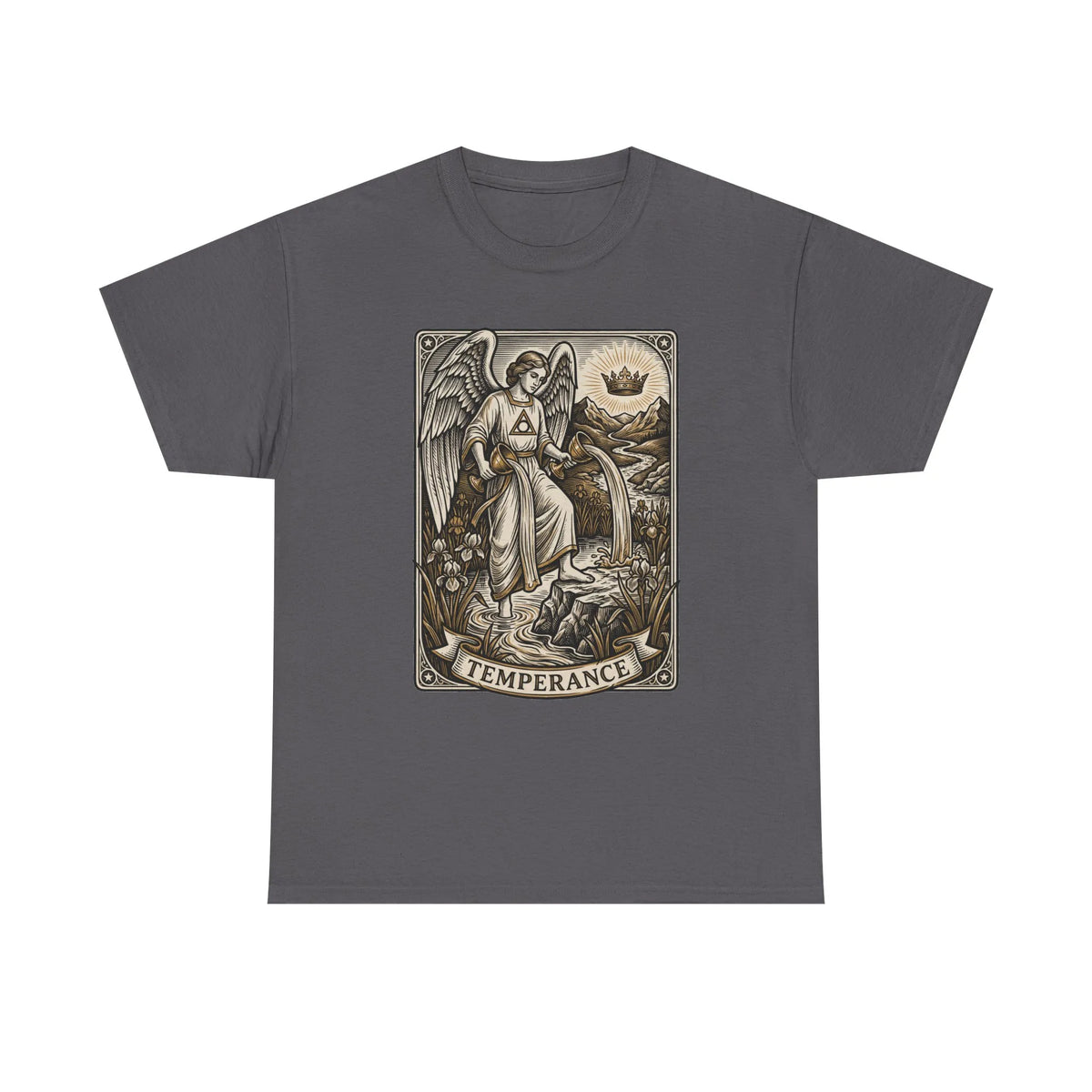 Temperance Angel Tarot Card T-Shirt - Heavy Cotton Classic Fit Tee - Unisex White