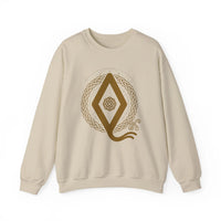 Ingwaz Rune Seed Potential Sweatshirt - Classic Fit Cotton-Poly Crewneck - Unisex White