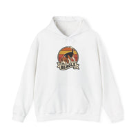 Retro Beagle Sunset Hoodie - Soft Heavy Blend Fleece Pullover - Unisex Ash