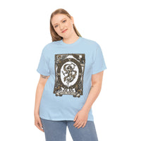 The World Tarot Card Graphic T-Shirt - Heavy Cotton Classic Fit Tee - Unisex White