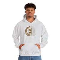 Dagaz Rune Dawn Dusk Threshold Hoodie - Medium Weight Fleece Pullover - Unisex White