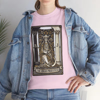 The High Priestess Tarot Card T-Shirt - Heavy Cotton Classic Fit Tee - Unisex White