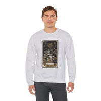 The Star Tarot Card Sweatshirt - 50/50 Cotton Polyester Crewneck - Unisex White