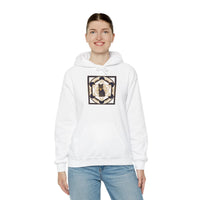 Metatron's Cat Sacred Geometry Hoodie - Heavy Blend Hooded Fleece - Unisex White