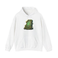 Fehu Rune Norse Symbol Hoodie - Soft Cotton Blend Pullover - Unisex Off White