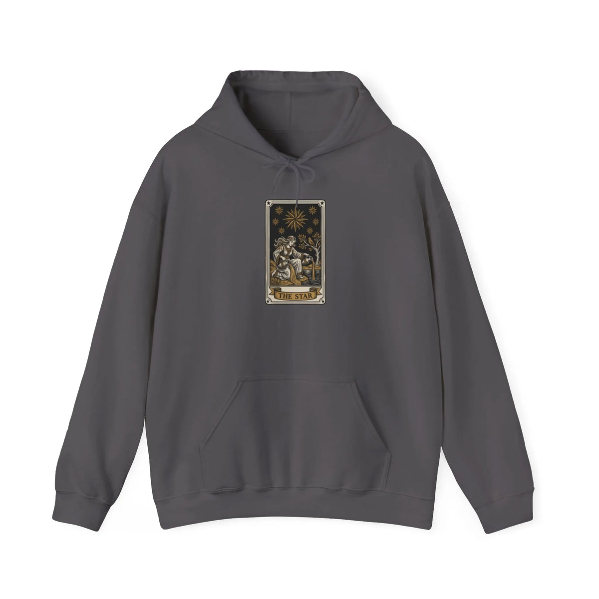 The Star Tarot Card Hoodie - Cozy Heavy Blend Fleece Pullover - Unisex White