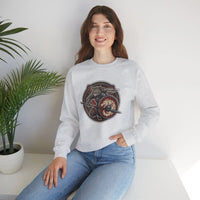 Shieldmaiden Viking Berserker Cats Sweatshirt - Heavy Blend Fleece Crewneck - Unisex White