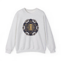 Metatron's Hound Sacred Geometry Sweatshirt - Heavy Blend Cotton-Poly Crewneck - Unisex White