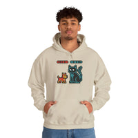 Boss Fight 8-Bit Pixel Gaming Dogs Hoodie - Medium Weight Cotton Blend Pullover - Unisex White