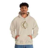 Kenaz Creative Fire Rune Hoodie - Heavy Blend Fleece Pullover Hoodie - Unisex White