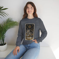 The Star Tarot Card Sweatshirt - 50/50 Cotton Polyester Crewneck - Unisex White