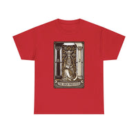 The High Priestess Tarot Card T-Shirt - Heavy Cotton Classic Fit Tee - Unisex White