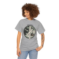 Nauthiz Rune Need Fire T-Shirt - Heavyweight Classic Fit Cotton Tee - Unisex White
