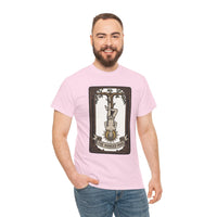 The Hanged Man Tarot Card T-Shirt - Heavy Cotton Classic Fit Tee - Unisex White