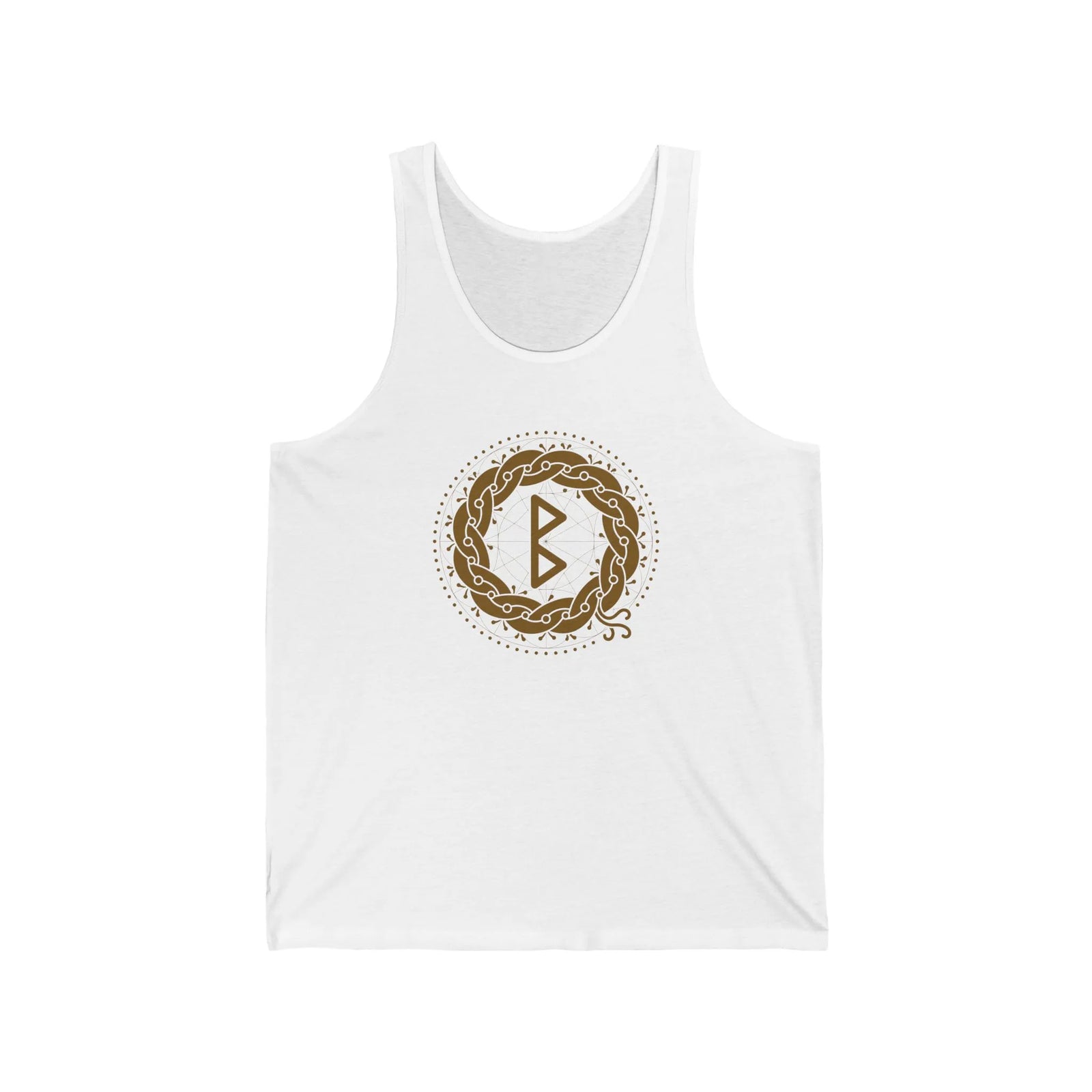 Berkana Rune Earth Mother Tank Top - Soft Ringspun Cotton Retail Fit - Unisex White