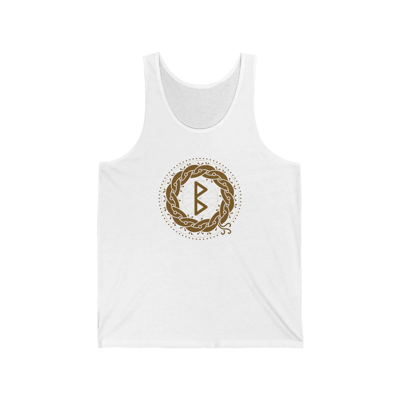 Berkana Rune Earth Mother Tank Top - Soft Ringspun Cotton Retail Fit - Unisex White