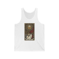 The Sun Tarot Card Tank Top - Soft Airlume Cotton Retail Fit - Unisex White