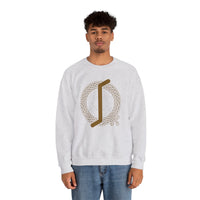 Eihwaz Yew Rune Symbol Sweatshirt - Heavy Blend Fleece Crewneck - Unisex Ash