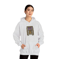 Justice Tarot Card Hoodie - Heavyweight Cotton Blend Pullover - Unisex White