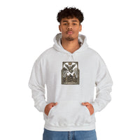 The Lovers Tarot Card Hoodie - Medium-Weight Fleece Pullover - Unisex White