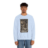 The Hermit Tarot Card Sweatshirt - Heavy Blend Crewneck Fleece - Unisex Off White