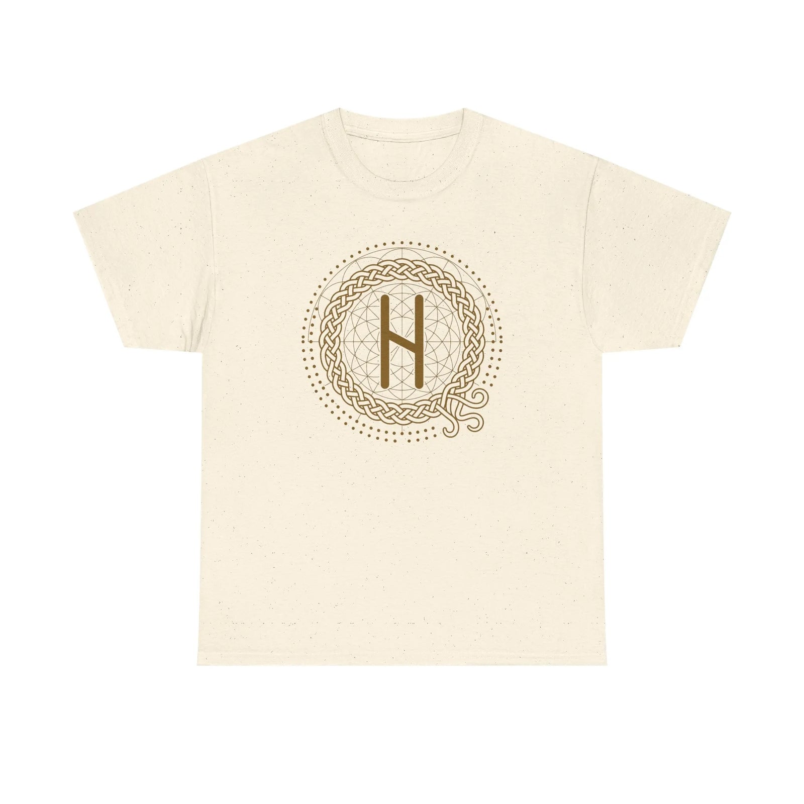 Hagalaz Rune Crushing Change T-Shirt - Heavy Cotton Relaxed Fit Tee - Unisex White