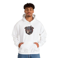 Viking Berserker Dogs Warpaint Hoodie - Medium-Heavy Cotton Blend Fleece - Unisex Sport Grey