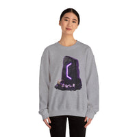 Perthro Rune Mystery Sweatshirt - Durable Cotton Poly Blend Crewneck - Unisex White
