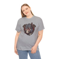 Viking Berserker Dog Warpaint T-Shirt - Heavy Cotton Classic Fit Tee - Unisex White