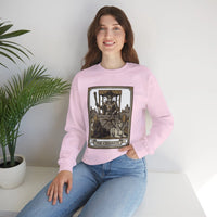 The Chariot Tarot Card Sweatshirt - Heavy Blend Cotton-Poly Crewneck - Unisex White