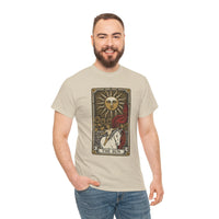 Tarot The Sun Card T-Shirt - Medium Weight 100% Cotton Tee - Unisex White