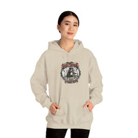 Skull Throne Rocker Dogs Graphic Hoodie - Heavy Blend Fleece Pullover - Unisex White