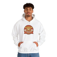 Scottish Fold Retro Sunset Hoodie - Heavy Blend Cotton-Poly Pullover - Unisex White