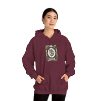 The World Tarot Card Graphic Hoodie - Heavyweight Cotton Blend Pullover - Unisex White