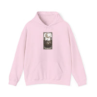 Moon Tarot Card Graphic Hoodie - Soft Fleece Blend Pullover - Unisex Ash