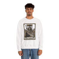 The Chariot Tarot Card Sweatshirt - Heavy Blend Cotton-Poly Crewneck - Unisex White