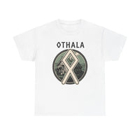 Othala Rune Family Homestead T-Shirt - Heavy Cotton Classic Fit Tee - Unisex White