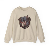 Warpaint Viking Berserker Dog Sweatshirt - Durable Cotton Blend Fleece Crew - Unisex White