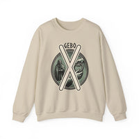 Gebo Rune Gift Cycle Graphic Sweatshirt - Heavyweight Cotton Blend Crewneck - Unisex White