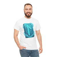 Laguz Water Rune Intuition Graphic T-Shirt - Heavy Cotton Classic Fit Tee - Unisex White