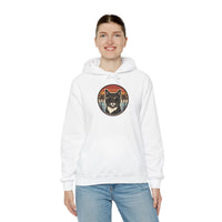 Cool Cat Aviators Sunset Hoodie - Classic Fit Fleece Pullover - Unisex White