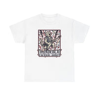 Guitar Solo Rocker Cat T-Shirt - Heavy Cotton Classic Fit Tee - Unisex White