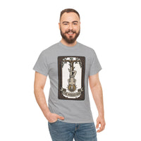 The Hanged Man Tarot Card T-Shirt - Heavy Cotton Classic Fit Tee - Unisex White
