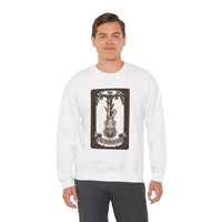 The Hanged Man Tarot Card Sweatshirt - Soft Fleece Classic Fit Crewneck - Unisex Off White