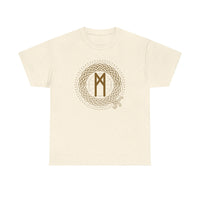 Mannaz Rune Humanity Graphic T-Shirt - Heavy Cotton Classic Fit Tee - Unisex White