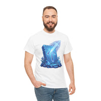 Tiwaz Tyr Sky Sword Graphic T-Shirt - Heavy Cotton Classic Fit Tee - Unisex White