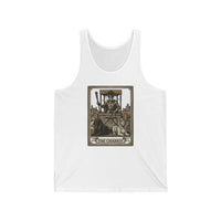 The Chariot Tarot Card Tank Top - Lightweight Soft Jersey Tank - Unisex White