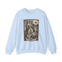 Temperance Tarot Card Angel Sweatshirt - Heavy Blend Fleece Crewneck - Unisex White